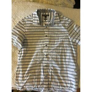 Michael Kors Classic Fit Striped Button-Up Shirt Medium
